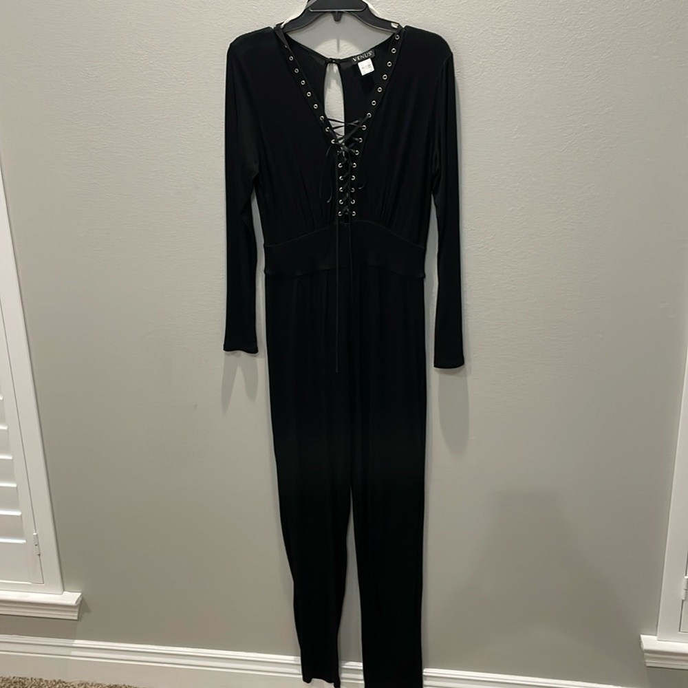 Venus Black sexy long sleeve jumpsuit